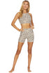 RIBBED BIKE SHORT - TAUPE SPOT